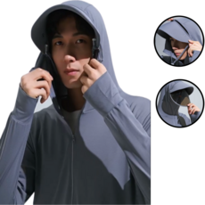 남성용 자외선차단 썬캡 후드 재킷