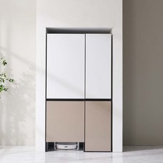마리메종 헤븐 냉장고장 틈새+로봇청소기 주방수납장, 화이트