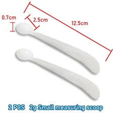 계량스푼 2 PCS 측정 숟가락 흰색 약물 농약 안전 정확한 1 숟가락은 1g 분말 기타 0.1g 0.25g 0.5g, [23] 2g