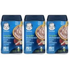 2+1 거버 하티 비츠 멀티그레인 씨리얼 바나나 사과 딸기 227g 아기 유아 이유식 Gerber Hearty Bits Multi Grain Cereal, 바나나사과딸기, 3개