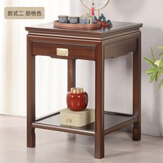 實木花架 茶几 邊幾, 抽屜款長40寬40高50胡桃色 新中式