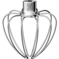 KitchenAid 4.5-5QT 틸트 헤드 스탠드 믹서용 튼튼한 거품기 부착물 - 빠른 휘핑을 위한 매우 두꺼운 스테인리스 스틸 와이어 휩 대형 배치를 상업용 등급 식기세, WW5