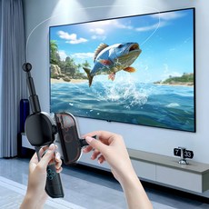 Ceasikery Switch 2 낚싯대 Joy-Con 컨트롤러 액세서리 | 인체공학적으로 설계되어 땀에 강한 소재로 설치가 용이하고 몰입감 높음, 1개, 블랙, Switch2