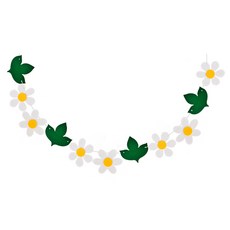 데이지플라워파티가랜드(잎사귀), 상세페이지 참조, 1개