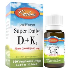 칼슨랩스 슈퍼 데일리 D3 50mcg + K2 45mcg, 1개