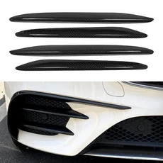 호환 차량 전면 안개등 장식 커버 ABS 메르세데스 벤츠 E 클래스 W213 E200 E300 E260 4 개, 03 Carbon Fiber
