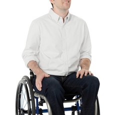 Amazon Essentials 남성용 옥스포드 셔츠 슬림핏 스트레치 긴팔 버튼업 라이트 그레이 버티컬 스트라이프 미디엄