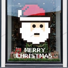 聖誕節靜電玻璃貼 聖誕樹雪花櫥窗裝飾 靜電窗貼牆貼 節慶佈置, 12.聖誕快樂,特大.