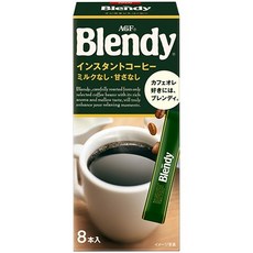 AGF 블렌디 스틱 블랙 커피 무설탕 인스턴트 커피 일본 커피, 6개, 8개입, 2g