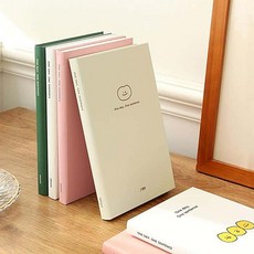 딜리고 자문자답 다이어리 오늘기분 한 문장 일기 6개월용 만년다이어리 일기장다이어리 책선물, 고마워(핑크)