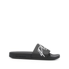 필립플레인 로고 프린트 슬라이더 샌들