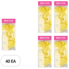 유니아트 도장찍기 스펀지 7번, 혼합 색상, 40개