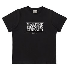 MaritheFrancoisGirbaud 男女適用W-經典Logo短袖 MF35SCURT02, 短袖(黑色) Logo(白色)