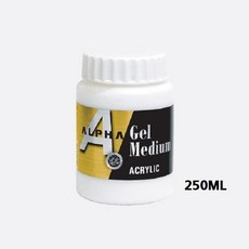 알파 아크릴 보조제 겔 미디엄 250ml 물감 점도 볼륨감 유광 입체감 작업 Gel Medium
