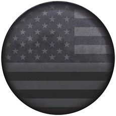 Plasticolor 000792R01 미국 국기 블랙 앤 그레이 스페어 타이어 커버