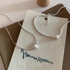 하트 목걸이 팔찌 2종 세트 미니 하트 심플 여성 데일리 by 카루이