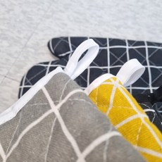 세트 가죽감촉 주방장갑 홈데코, 그레이