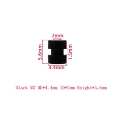 40개 M2/M3 RC 고무 충격 흡수 볼 FPV 레이싱 드론 F4 F7 비행 제어 쿼드콥터 방진 실리콘, 06 40PCS M2 5.6mm Black
