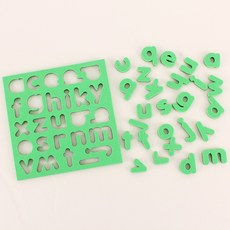 [무료배송]이앤오 팔렛트 에듀 자석놀이 한글 숫자 알파벳 자음모음 교구 퍼즐 자석글자, 영어소문자, 그린, 1개