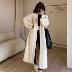 투니스 여성 루즈핏 니트 롱 가디건