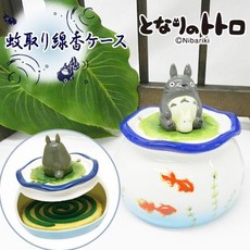 日本進口 吉卜力 宮崎駿 龍貓蚊香座 - 灰龍貓金魚缽造型擺飾