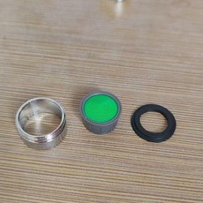 臺灣熱銷 塑料不鏽鋼水管水龍頭出水口起泡器過濾嘴過濾網淨水器出水嘴, 1個, 24*1不鏽鋼出水口+塑料內芯+墊圈