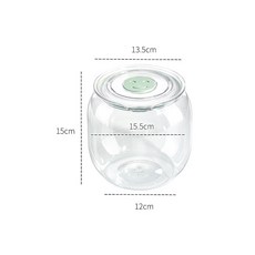 DFMEI 塑料透明密封罐雜糧加厚收納罐食品醃菜罐泡菜壇廚房密封盒儲物罐, 1個
