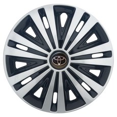 15인치 경차용 실주행 실버블랙 휠덮개 튜닝 휠커버 세트, 15 인치 5089 실버 + 블랙