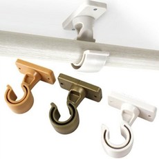 커튼 브라켓 3개입 25mm 커튼봉걸이 커 우드 집게 링세트 커텐링 커텐집게 고리 튼봉걸이, 엔틱