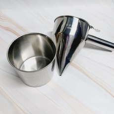 巧手白鐵麵糊器附量杯 微瑕疵品 輕鬆製作各式點心, 1個, 白鐵(NG)