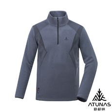 【ATUNAS 歐都納 男 POLARTEC THERMAL Pro保暖拉鍊衫《深灰》】A1PS2522M/中層衣