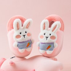 小鹿米利兒童棉拖鞋鞋女童冬季居家保暖棉鞋男寶幼兒寶寶包跟棉拖