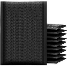 ZHPLIX 21.6 x 30.5cm(8.5 x 12인치) 블랙 25팩 사용 가능한 사이즈 21.6 x 27.9cm(8.5 x 11인치) 폴리 패딩 봉투 미디엄 우편 방수 부티, ZHPLIX 21.6 x 30.5cm(8.5 x 12인