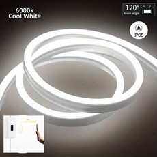 네온 LED 라이트 스트립 5V USB 스마트 제스처 센서 조광기 스위치 유연한 방수 실리콘 네온 사인 로프 Tupe 룸 장식, Cold White, [02] 1m