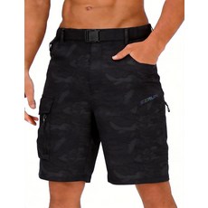 EZRUN 남성용 하이킹 카고 반바지 빠른 건조 골프 야외 작업 전술 반바지 낚시 여행용 멀티 포켓 포함