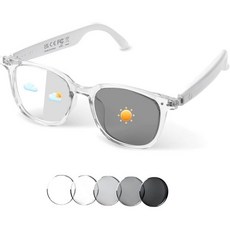 스마트안경 마시멜로우 블루투스 오디오 스마트 글래스 여성용 블루 라이트 원격 촬영 오픈 이어 사운드 마이크 및 스피커 자기 충전 색상 변경 편광 렌즈 음성 어시스턴트GS07브라, GS07-Clear