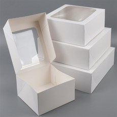 만보샵 선물박스 접이식 뚜껑 일체형 투명창 디자인포장, 35x35cm, 1개