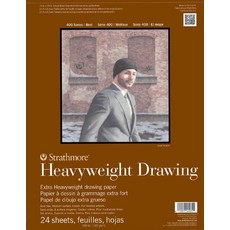 Strathmore 400 시리즈 고중량 드로잉 패드 중간 표면 35.6cm x 43.2cm(14 17인치) 와이어 바인드 24장