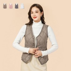 경량 조끼 브이넥 여성 키밍 등산 솜패딩 캠핑 베스트