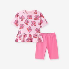 洁白 女童套裝 兒童兩件套