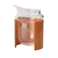 대나무 유리 숙우 유리주전자 250ml, 1개