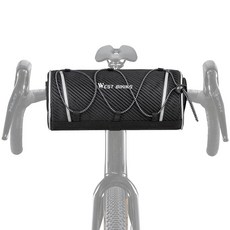 CABLE 케이블et 자전거 핸들바 백 2L 반사 디자인의 방수 옥스포드 전면 자전거 가방 탈착식 어깨끈 MTB 로드 투어링용 대용량 사이클링 보관 파우치, CABLE 케이블et 자전거 핸들바 백 2L, 반사 디