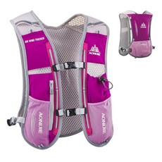 TRIWONDER 러닝 하이드레이션 조끼 워터 팩 백팩 여성용 남성용 핑크 5L 러너 트레일 레이스 마라톤 사이클링 조깅 하이킹 로즈 레드 - 전용 105122