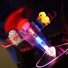 자풍이 자전거 악세사리 풍력발전LED 비행기 바이크 킥보드 전기자전거 오토바이 자가발전 프로펠러, 1개, 레드비행단