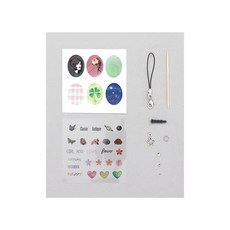 퀼트스타 [레진아트] 트윙클 휴대폰고리 세트, 혼합, 1개