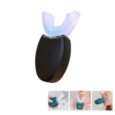 칫솔 U자형 전동 실리콘 음파 타이머 충전 칫솔모 자동 휴대용 지능형 브러쉬, 기본패키지, 1개