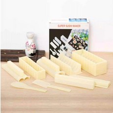 올데이프로덕트 하트김밥틀 도시락 하트 몰드, 화이트 10피스 세트 (원형 하트 사각)