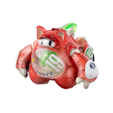 616toys 熊丸Racoon 2P色 透明紅 組裝模型，精緻可愛，組裝簡單，模型收藏。, 1個