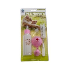 3貓2館 愛思沛 Acpet 寵物奶瓶 幼貓幼犬奶媽餵奶器 90cc 五件組, 1個, 粉紅色