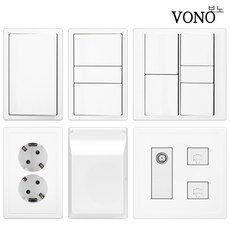 베코 보노스위치 전등 유럽형 융스타일 무로고 스위치, 1개, 32 콘센트 보조대